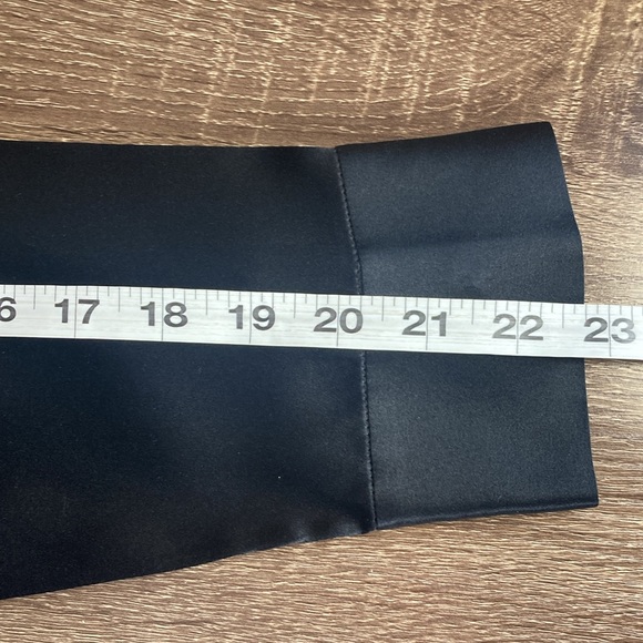 Lafayette 148 Navy Black Silk Combo Draped Long Sleeve Top Medium - Picture 6 of 9